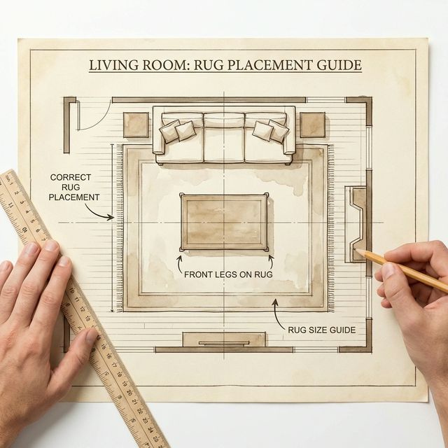 How to choose carpet for living room - size guide